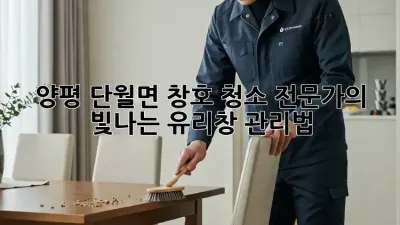 양평 단월면 창호 청소 전문가의 빛나는 유리창 관리법